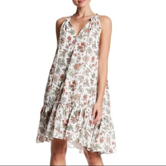Max Studio Dresses & Skirts - Max Studio Split Neck Floral Sleeveless Dress